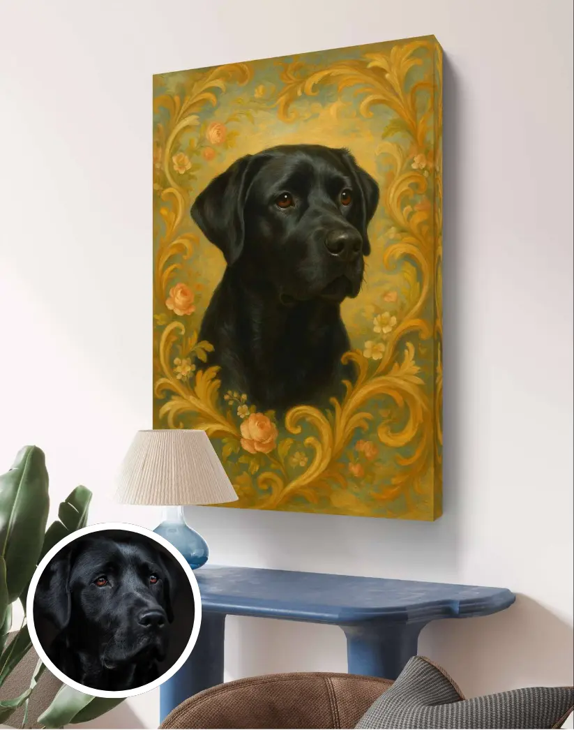 M-10041 Personalized Pet Art Print - Decorative Wall Art for Room Decoration - Ornaments & Artistic Prints Featuring Your Pet's Adorable Moments