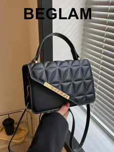 Womens Mini Plaid Handbag – Fashionable PU Flip Cover Bag with Adjustable Shoulder Strap, Trendy Small Crossbody Tote for Shopping, Party, Dating & Gift