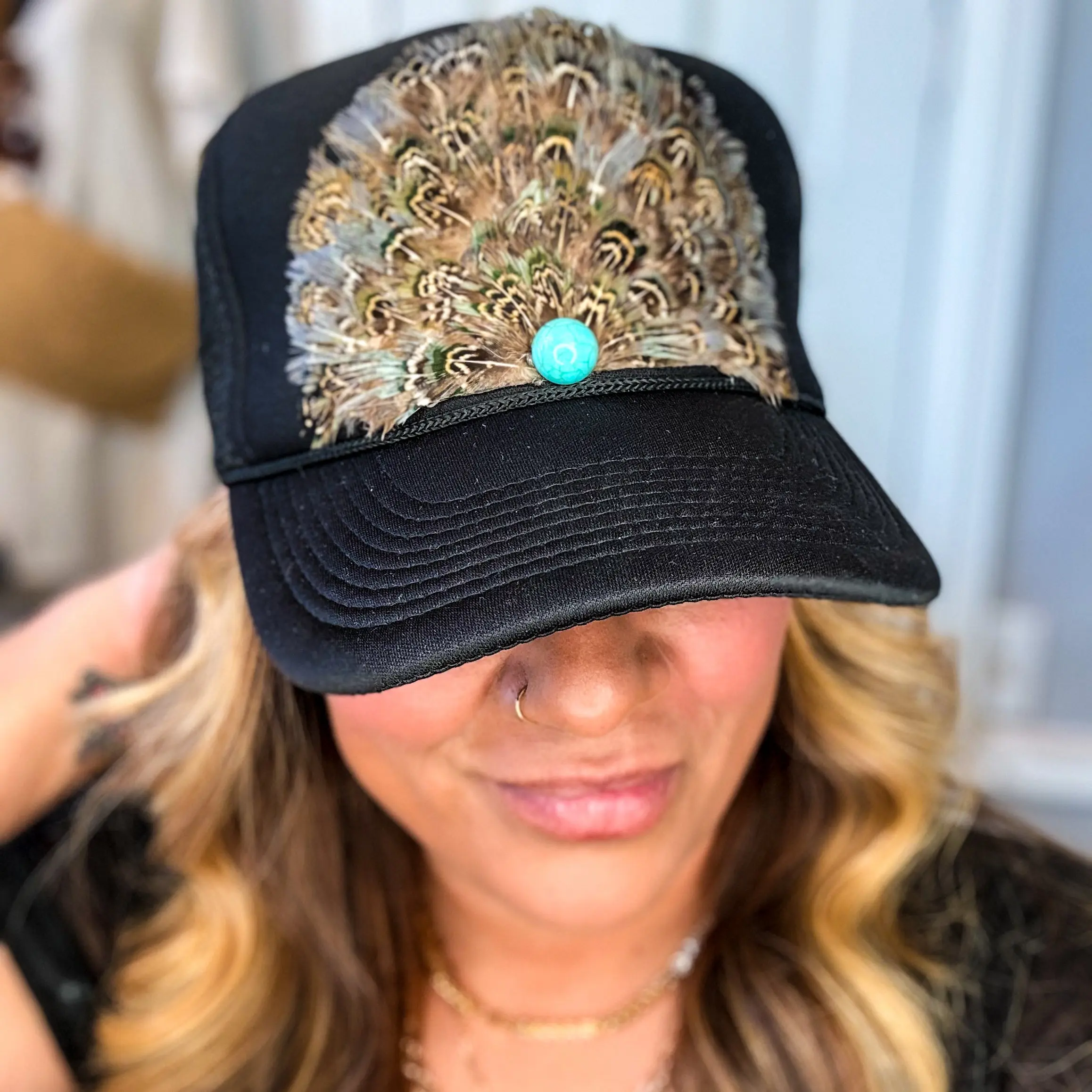 Feather Trucker Cap