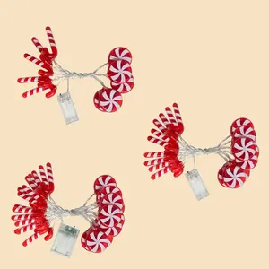 10/20/30 LED Christmas Candy Cane String Lights, Indoor Outdoor Decoration for Xmas Party Wedding Window Sill Tree, Festive Atmosphere Creator