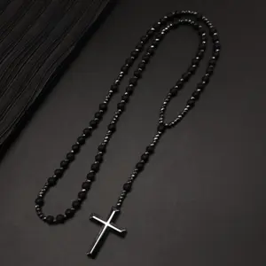 Men's Cross Charm Necklace for Everyday Wear