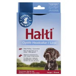 Halti Optifit Dog Headcollar Black LG