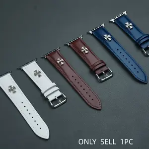 Apple Watch Band 45mm Leather Strap Iwatch Series 7/8/se Retro Business Wristband Unisex, Durable Apple Accessories Smart Watch Straps