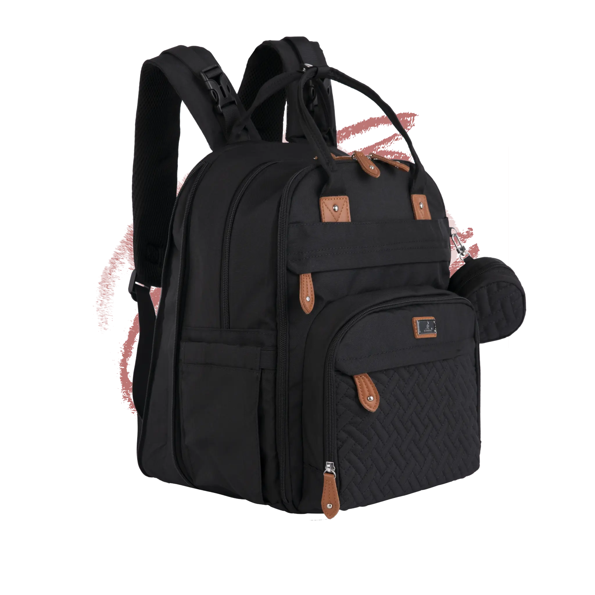 BabbleRoo Original Extra Large Diaper Bag | Expandable Baby Bag with Up to 50% More Capacity | Travel Essentials Baby Bag Tote with Changing Pad | Stroller Straps & Pacifier Case - Unisex - XL Size