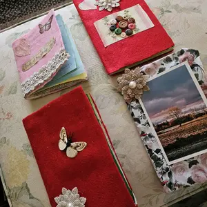 Junk Journals - Decorative Notebooks with Butterfly and Floral Designs for Personalized Journaling