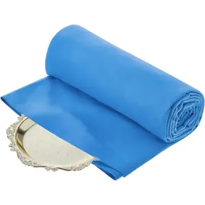 Jecery 1.1 Yard Anti Tarnish Silver Cloth by The Yard, Luxury Jewelry Silver Polishing Storage Protect Cloths for Silverware Flatware Silversmith Polishing(Royal Blue)