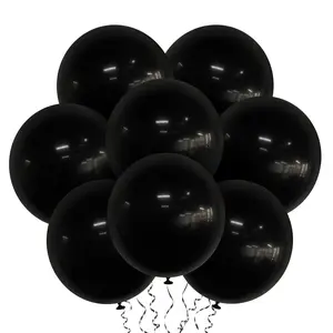 20 Pack 18" Black Latex Balloons  big, Thick Helium Balloons for Christmas, Thanksgiving, Baby Shower, & More