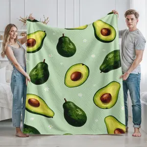Avocado Print Soft Plush Throw Blanket for Home and Living Room Use  Cozy Lightweight Gifts for Young Adults and Food Lovers  Perfect Birthday Christmas Valentines Day and Thanksgiving Presents for Friends and Family  Ideal Housewarming Gift for All