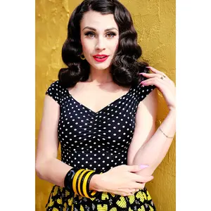 Isabel Top in Polka Dots - 2X only