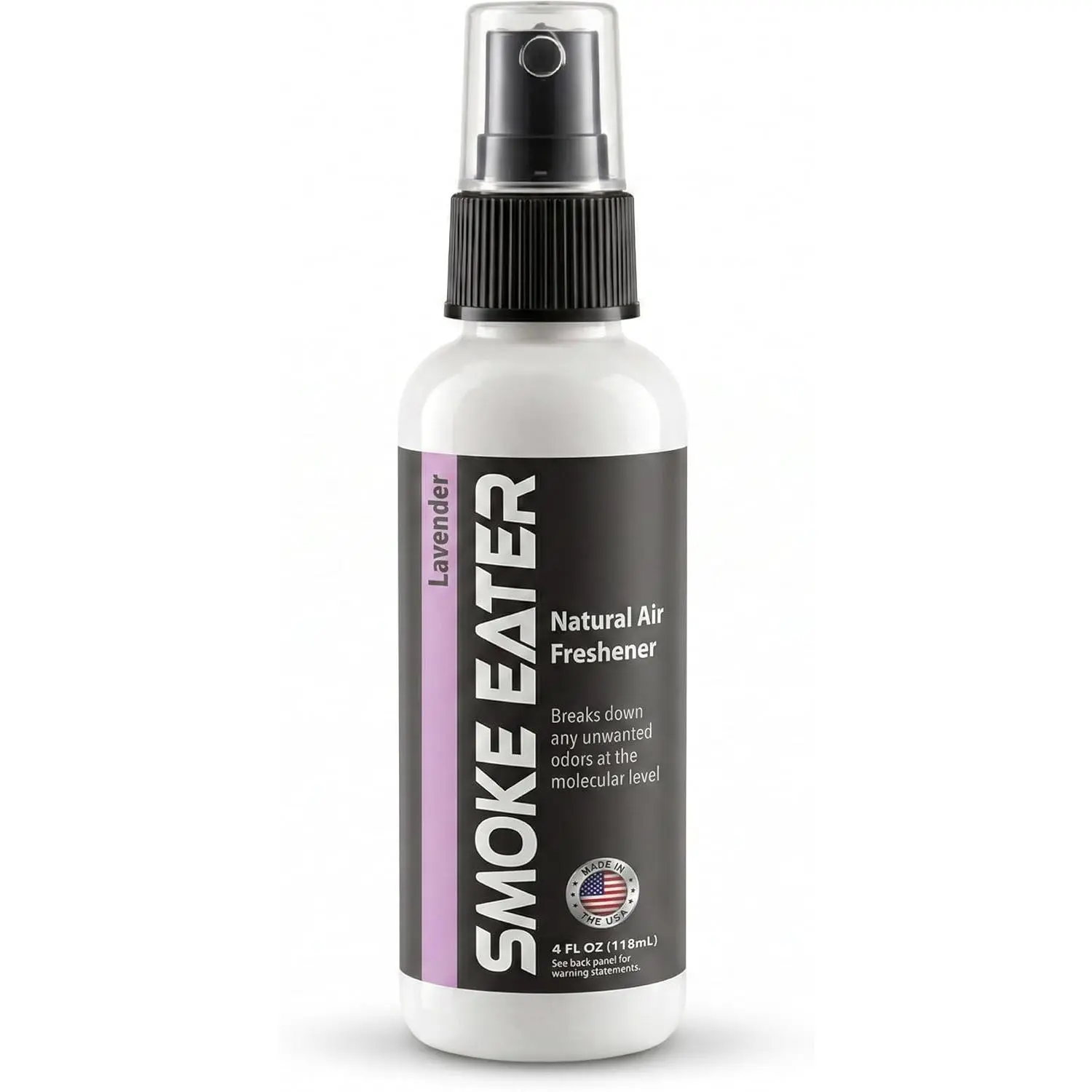 Smoke Eater Cigarette, Cigar & Tobacco Odor Eliminator Spray & Air Freshener for Car, Home, Clothes - Lavender,  oz Travel Size - Tea Tree Oil Formula, NonAerosol Pump Spray