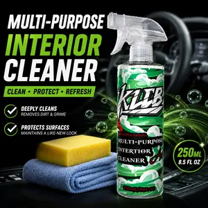 Multi-Purpose Car Interior Cleaner (8 fl oz) | Deep Cleaning & Restoring Spray for Leather, Vinyl, Plastic & Fabric | Anti-Static, Dust & Stain Defense