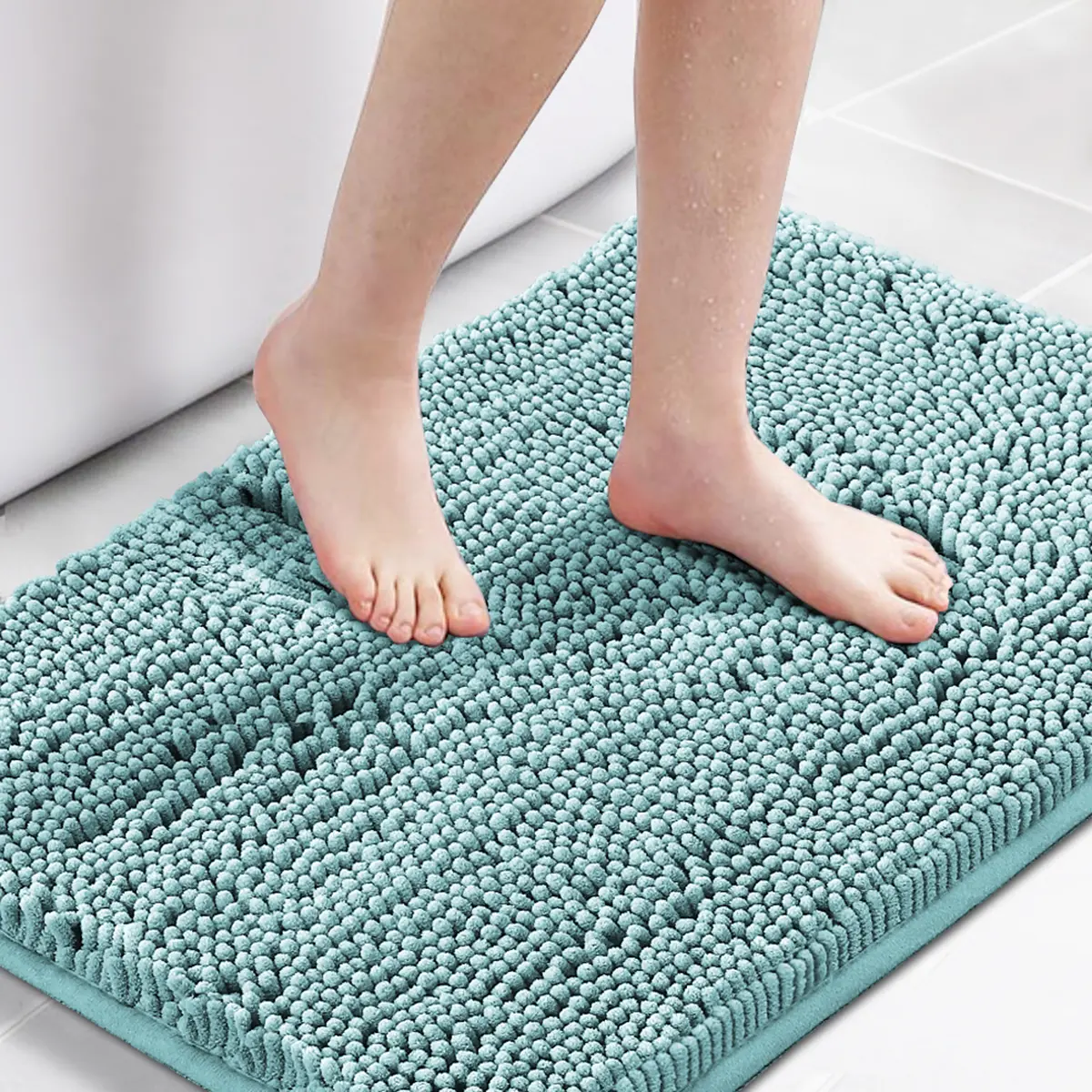 H.VERSAILTEX Bath Mat Bathroom Rug Bath Rugs for Bathroom Non Slip Bath Mats Extra Thick Chenille Rug Absorbent Soft Shaggy Washable Dry Fast Plush Rugs tiktokshopspringglowup Clean