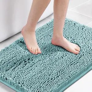 H.VERSAILTEX Bath Mat Bathroom Rug Bath Rugs for Bathroom Non Slip Bath Mats Extra Thick Chenille Rug Absorbent Soft Shaggy Washable Dry Fast Plush Rugs