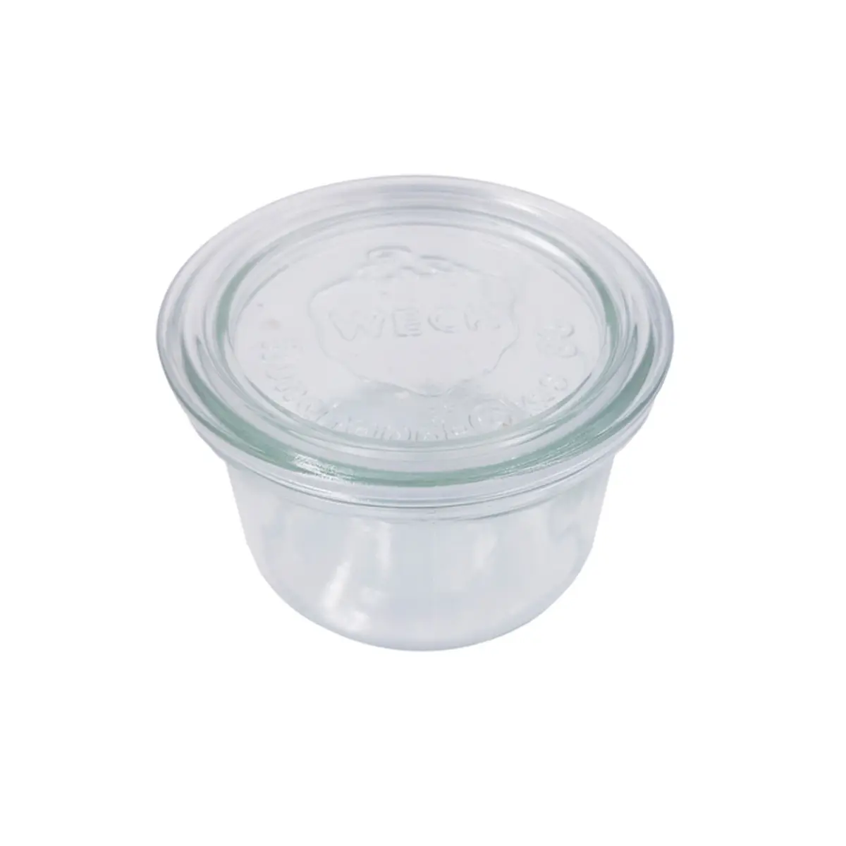 Packnwood 294WEK751 Transparent Weck Jars - 12-Piece Kitchen Preserving Containers, 3.14 in. Dia x 2.36 in., 6.7 oz, Bokocook Reusable Glass Lid Mold Jars, 12 Pieces, Bokocook Reusable Weck Jars