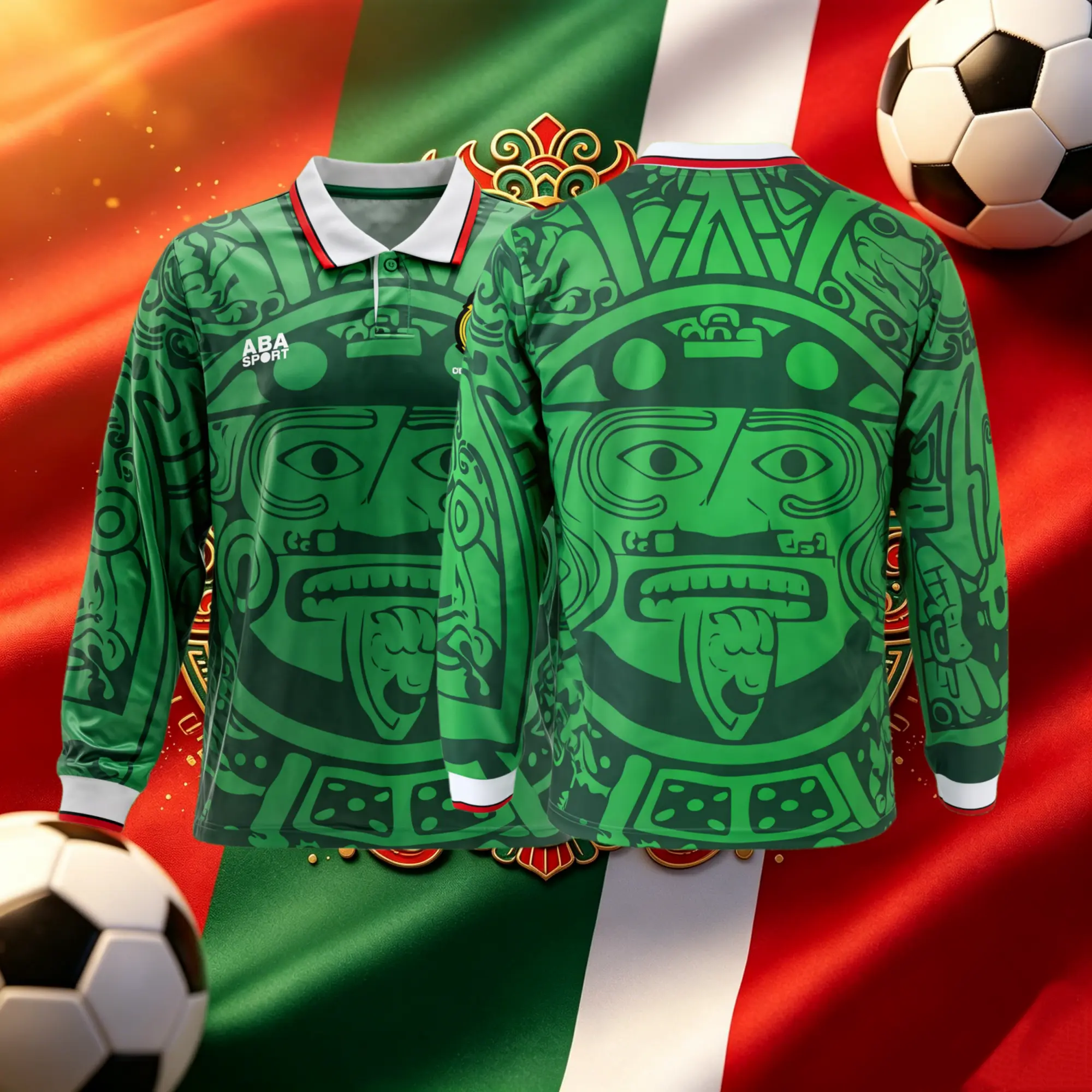 1998 Mexico National Team Away Long Sleeve Retro Soccer Jersey BLack