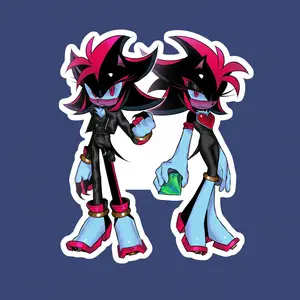 Dark Hedgehog Anti Hero Anime Sticker