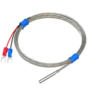 Probe thermocouple K-type thermocouple simple temperature probe E-type needle-type temperature sensing wire small cylindrical temperature sensor