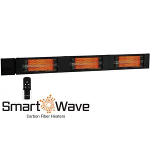 King Electric RK2045-RMT-BLK 61 in. Triple Carbon Lamp 208V, 4500W RK Radiant Heater