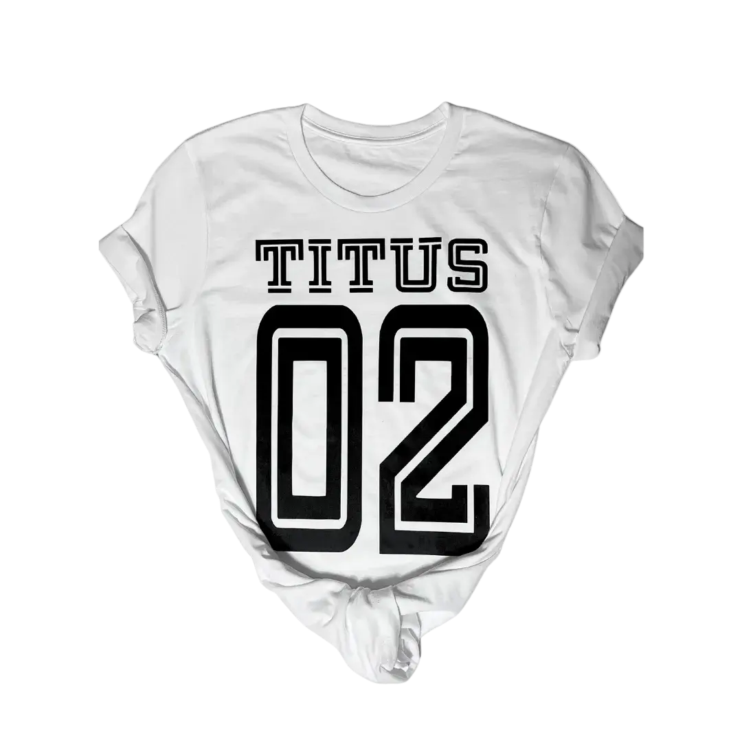 Titus 02 Class T-Shirt-White and Black