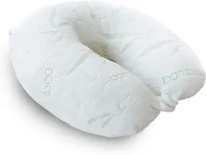 Bamboo Travel Pillow - Memory Foam - Great for long rides in the car/plane
