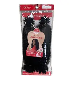 Outre 2X Springy Afro Twist - Double Value Pack for Fuller Voluminous Styles Soft Springy Texture Perfect for Twists & Crochet Braids Tangle-Free Synthetic Fibers Haircare Lightweight Fluffy 16”/1B