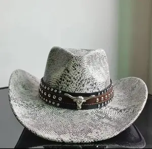 Snake Print Bucking Cowboy Hat