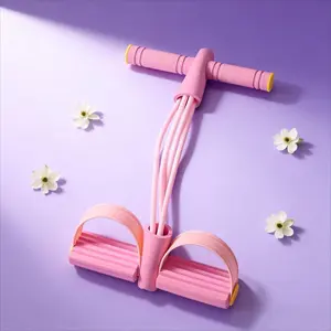 Portable Foot Pedal Exerciser ,Fitness Resistance Bands, for Abdominal Toning, Back Beautification,  Pilates, Yoga