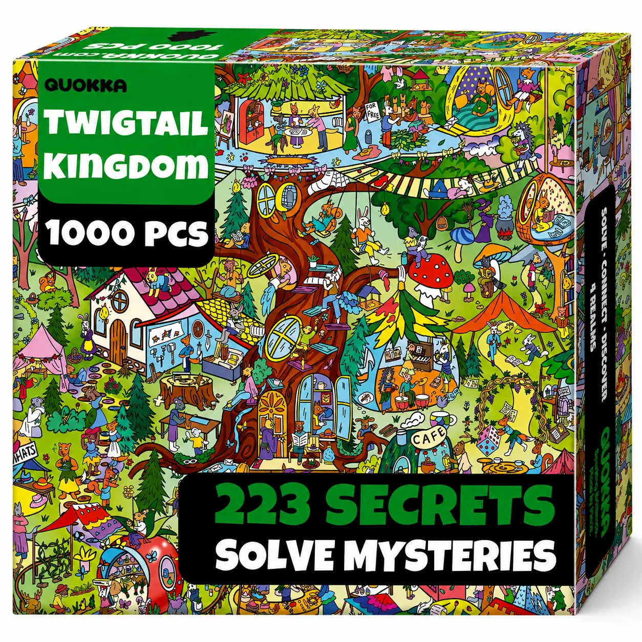 QUOKKA 1000-Piece Puzzle Game for Adults - 223 Hidden Secrets, Engaging Audio Story, Collect 4 Series to Build Epic Mystery Realm (Twigtail Kingdom) Challenge Puzzle Game