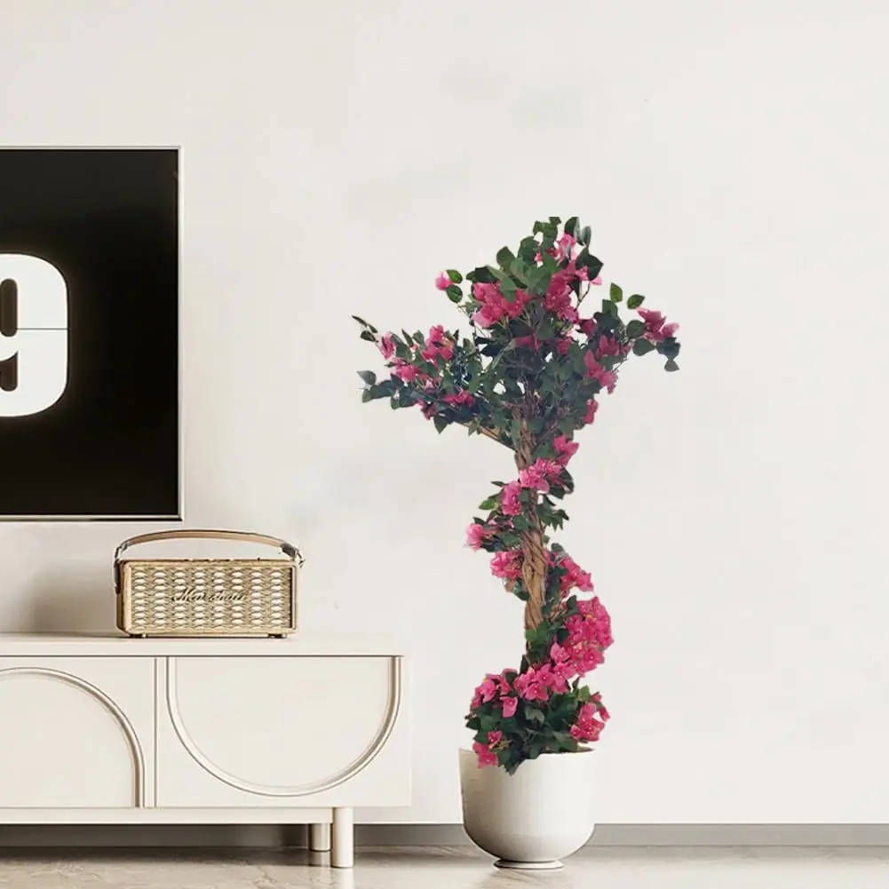 GARVEE 5.4-Foot Artificial Bougainvillea Tree with Realistic Flowers and Leaves, UV-Resistant Potted Plant for Home Decor