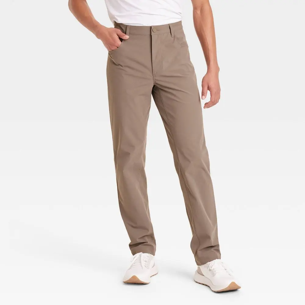 Male Full-Length 360 Lifestyle 5-Pocket Golf Pant - All In Motion, Dark Brown, 38x30