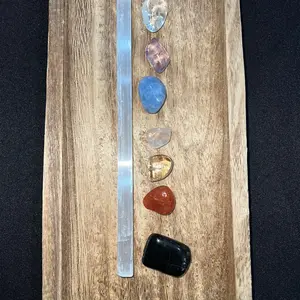 Crystal Chakra Set . Reiki infused . Genuine crystals.