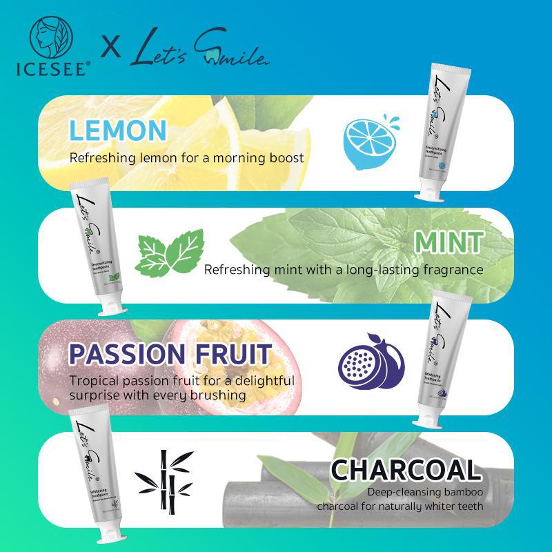 ICESEE Gentle Non-Irritating Soothing Sensitive Teeth Natural Plant Extracts Fruity Aroma Fresh Breath Effective Cleaning Daily Oral Care