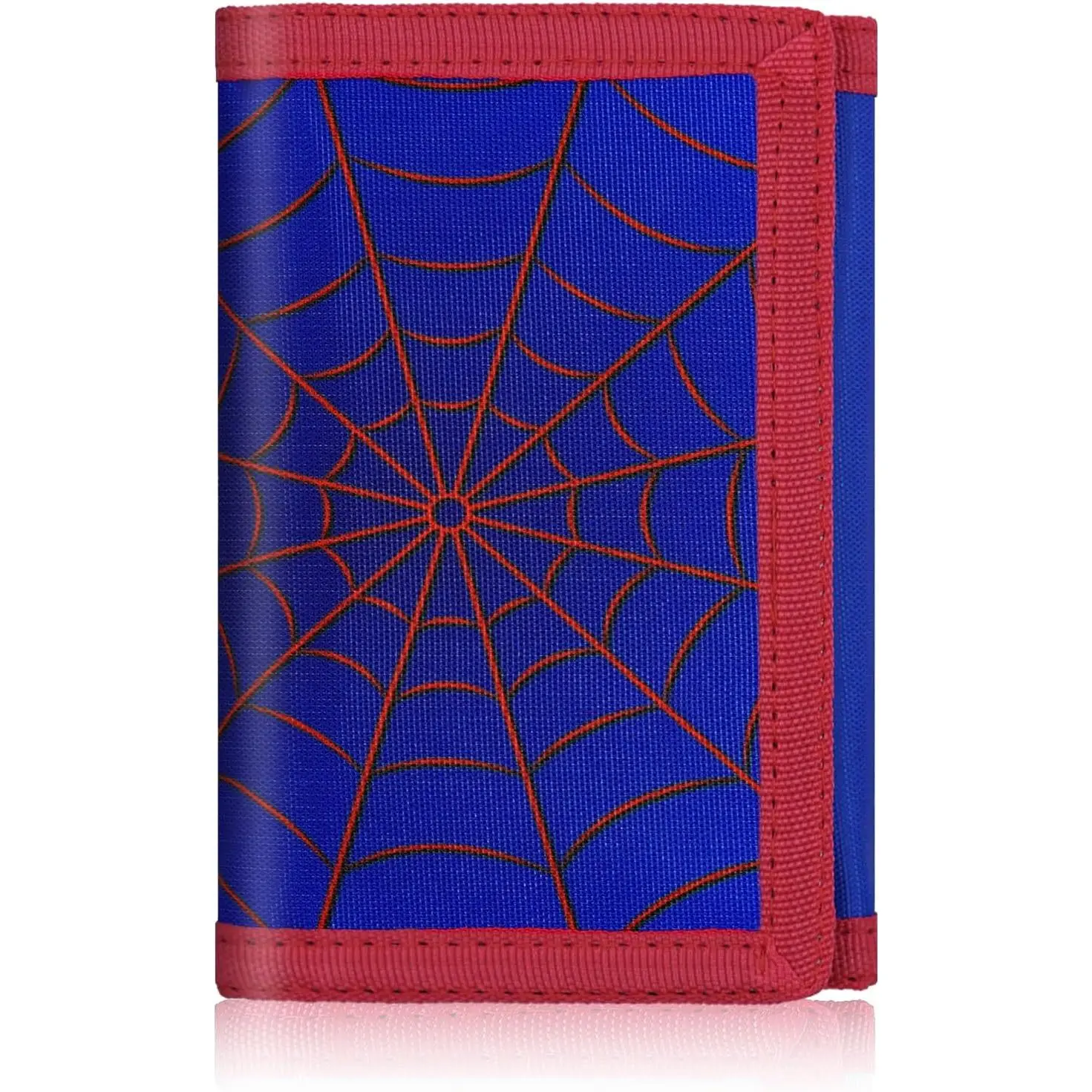 Durable Nylon Zipper Foldable Gender Neutral Pocket Size Men's Trifold RFID Wallet with Key Chain, for 4-18 Teens Outdoor Use, Blue Novelty Birthday Gift Pouch Purse, Durable Wallet, Nylon Zipper Wallet