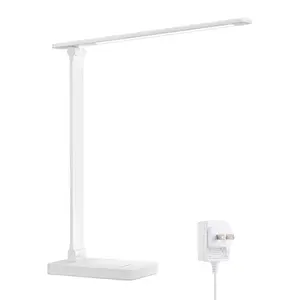 Lepro LED Desk Lamp with 9.5W 750LM Metal Touch Control , 5 Color Modes 5 Brightness Level, Eye Caring  For Reading, Crafts, School Supplies, White