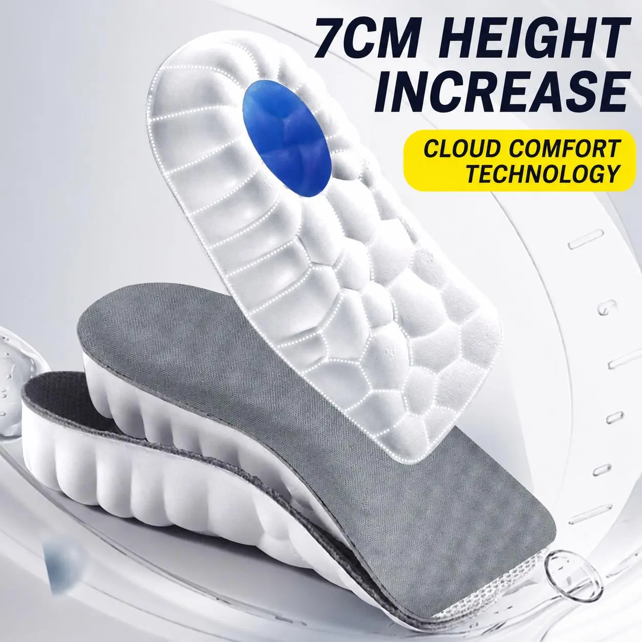 Height Increasing Insoles for Men and Women, Cushioned Invisible Lift Shoe Inserts for Boots and Sneakers Height Increasing Insoles for Men and Women, Cushioned Invisible Lift Shoe Inserts for Boots and Sneakers