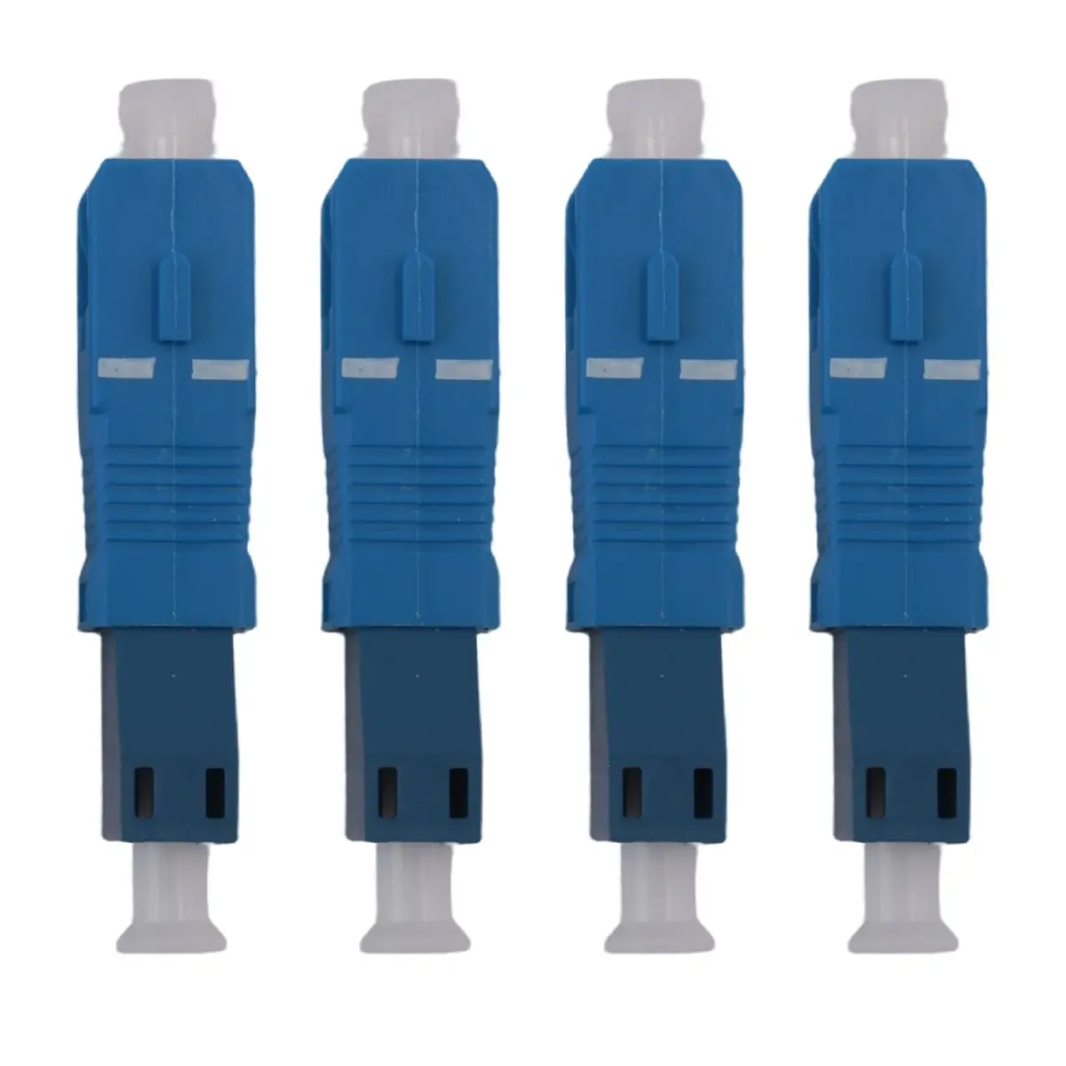 4 SC Male to LC Female Adapters, 4-Pack Single-Mode 9/125 SM Optical Fiber Hybrid Connector, Durable Adapter with Max 0.3dB Loss, Fiber Optic Interface Converter for Optical Power Meter Tests