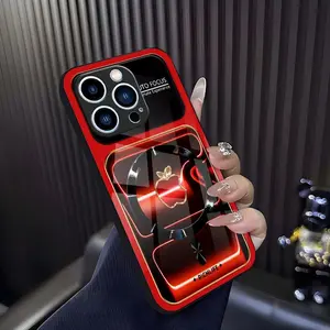 Luxury Neon Glow Neon-Contoured MagSafe Case Edition Premium Tempered Glass Lens Protection for [iPhone 14 Pro Max] 952