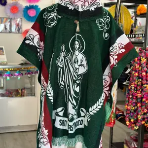 San Judas Tadeo Mexican Gaban  Casual Comfort poncho