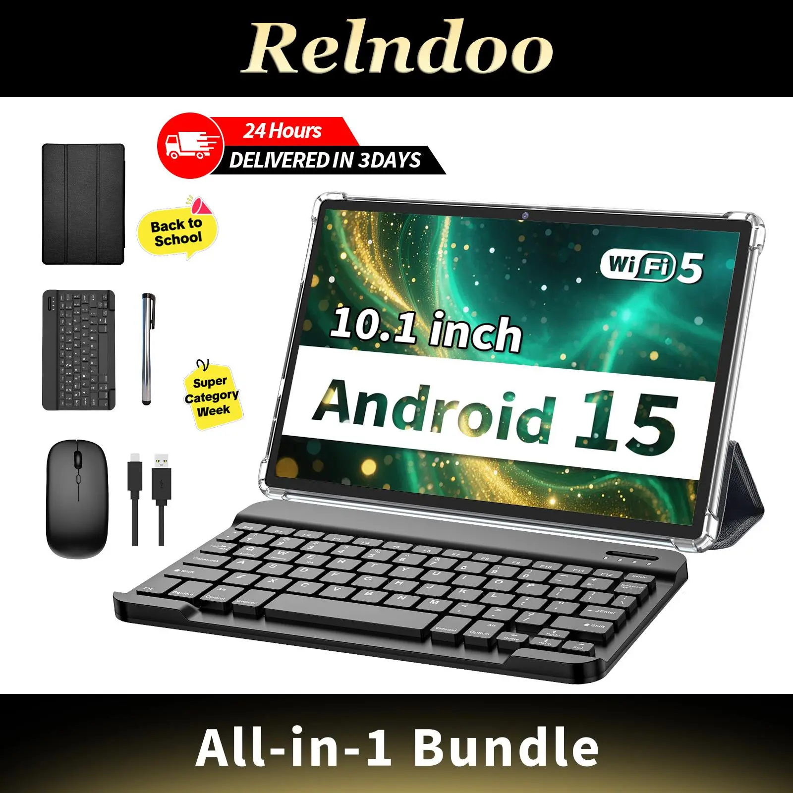 TikTokShopBackToSchool】2026 Back to school 10.1 inch Device, 2-in