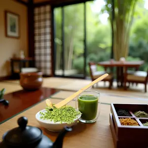 1Pc 18cm Brown Bamboo Matcha Scoop Japanese Chashaku Hooked Green Tea Spoon for Tea Ceremony Coffee Tea Espresso Tea Accessories