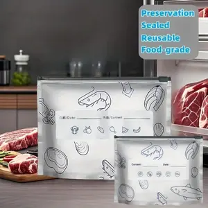 Aluminum Foil Food Storage Bags, 30 Pack Reusable Zipper Freezer Bags, Leakproof Airtight Bags for Meat, Food Storage, Camping