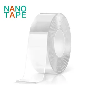 Double Sided Tape Heavy Duty(9.85FT), Nano Double Sided Adhesive Tape, Super Grip Double Sided Tape – No Nails, No Damage,Clear Mounting Tape Picture Hanging Adhesive Strips