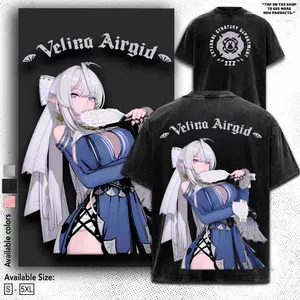 Velina - zzz Graphic T-shirt Zenless Zone Zero ZZZ Game Sweatshirt Hoodie Streetwear Gacha Game Fan Gift Aesthetic Print