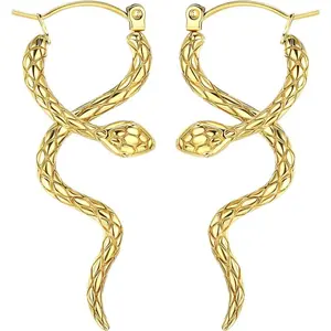 MILACOLATO Titanium Earrings for Sensitive Ears Punk Gothic Reputation Dangle Snake Earrings for Women Snake Drop Earrings Tour Concert Gifts for Swiftie Fans Daily