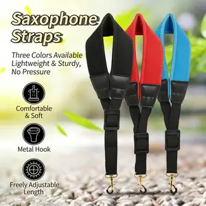Slade F-45 Adjustable Color Saxophone Neck Strap, High Elastic Cotton + PVC Bag, Pressure Distribution Design, Suitable for Live Performances