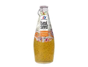 American Drop Basil Seed Drink Coconut Lychee Mango Pineapple Orange Peach Watermelon Cocktail Pomegranate Ready to Drink single unit Beverage Fruit Summer Jelly