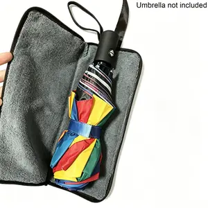 Wet Umbrellas Bag, Black Fiber And Moisture-Absorbing Umbrella Storage Bag, Portable, Hanging, Car Umbrella Bag, Foldable Umbrella Bag, Portable Waterproof Case for Storage Carry Travel Home Outdoor