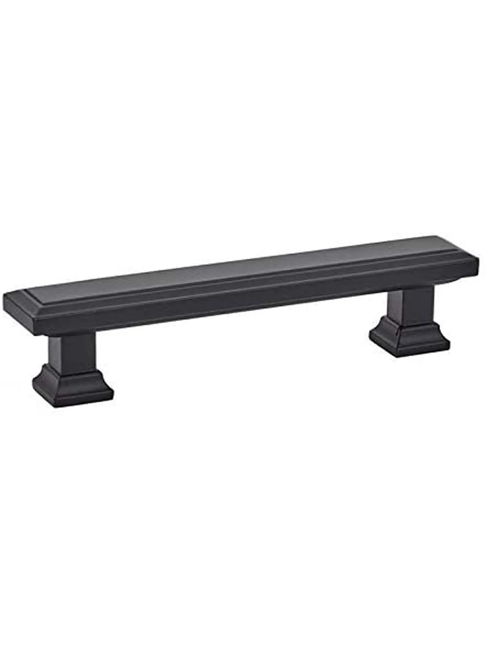 6 in. Geometric Shape Single Pull, Flat Black Rectangular Cabinet Door Hardware