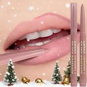 1PC Lip Contouring, Matte, Pigmented, Long-lasting Waterproof, Nude Color, Full Lip Shape, Silky Lip Liner, Matte Lip Pencil, Suitable for Daily Makeup, Christmas Gift