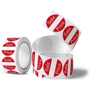 Price Stickers Bulk 500 PCS Easy Peel Off No Residue 1 Inch Red Round Labels for Pricing Organizing Garage Yard Sale Retail Store Tags